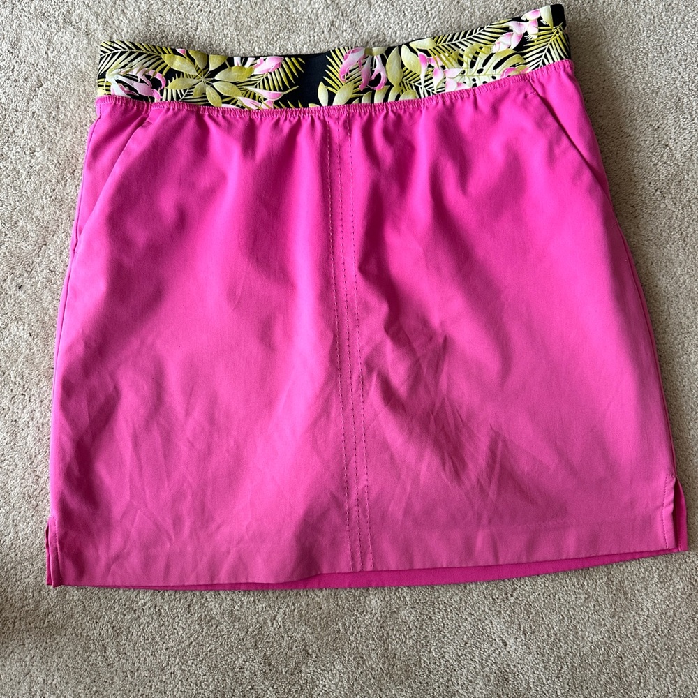 EP Pro Pink Pencil Skirt with Floral Waistband